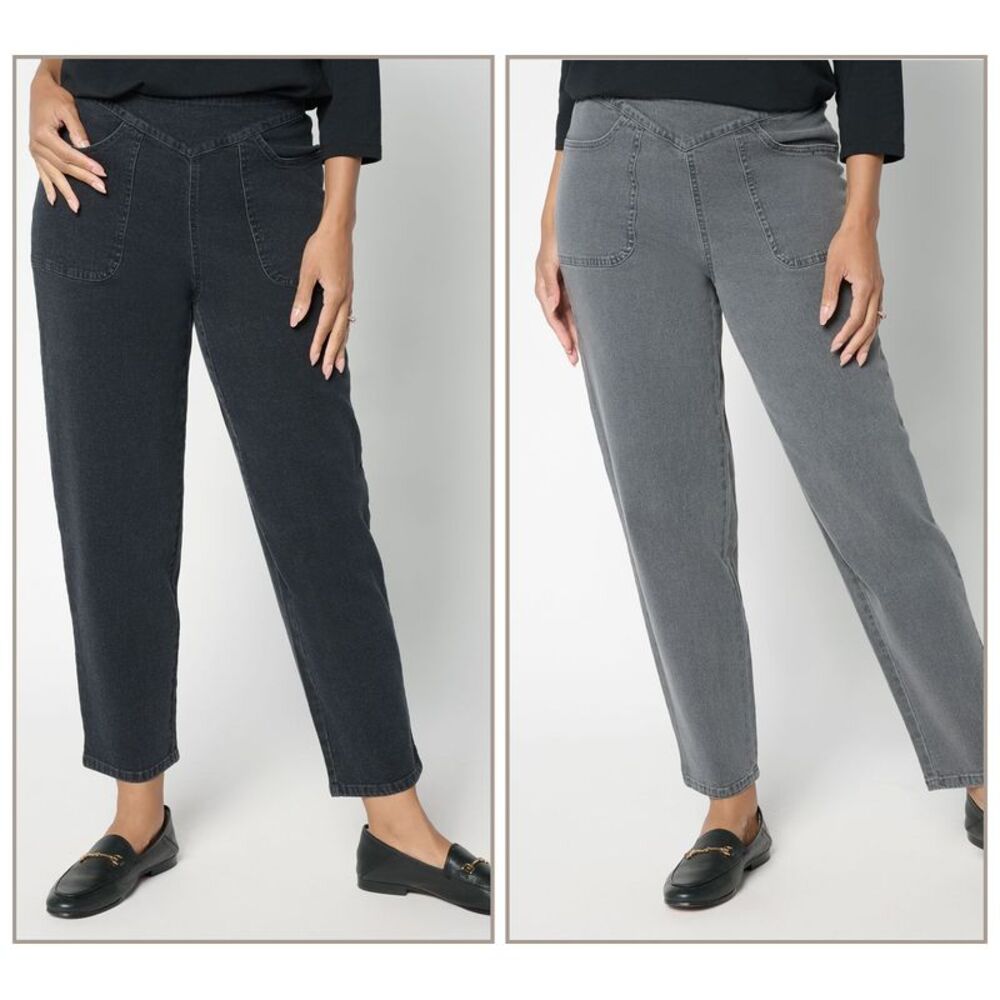 Ryan Simkhai Eyeshop Women's Pants Sz XL Tall Denim & Co. Multi-colored